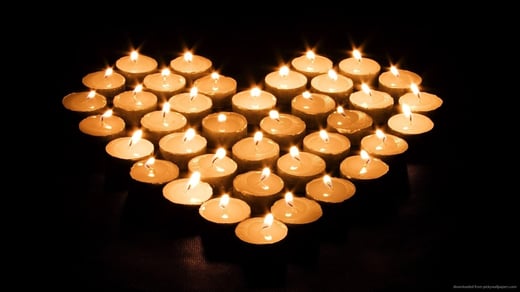 candles heart