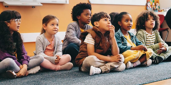 group of young schoolkids